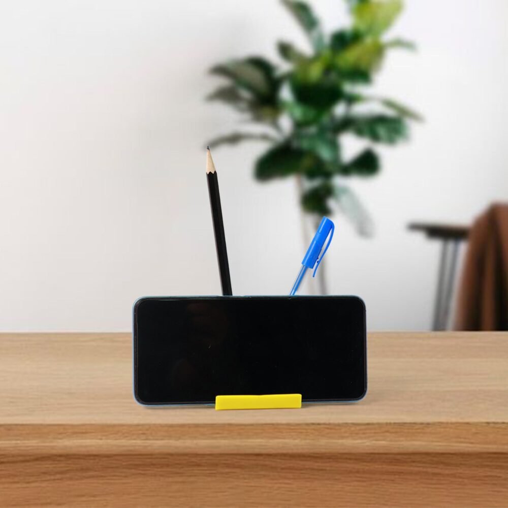 Mobile Phone Stand with Pen Holder – Compact & Multifunctional