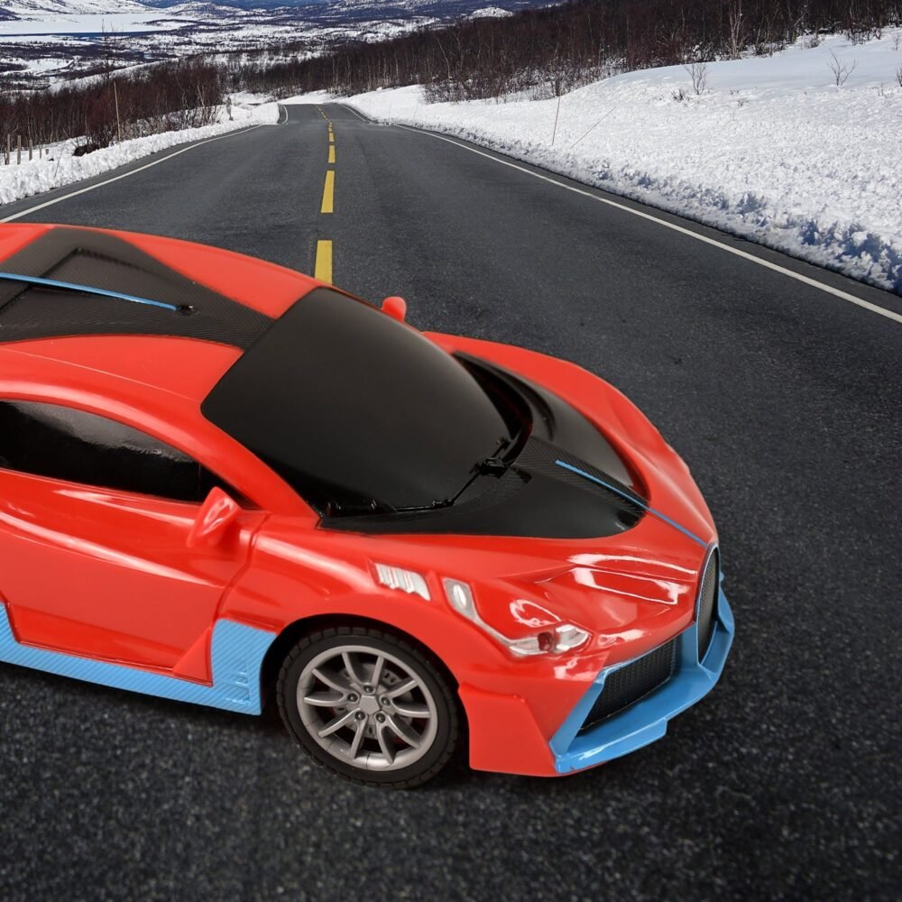 High-Speed RC Sports Car – Realistic Spray Exhaust Effect