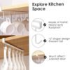 Metal Under-Shelf Storage Rack – 6 Hooks for Easy Organization