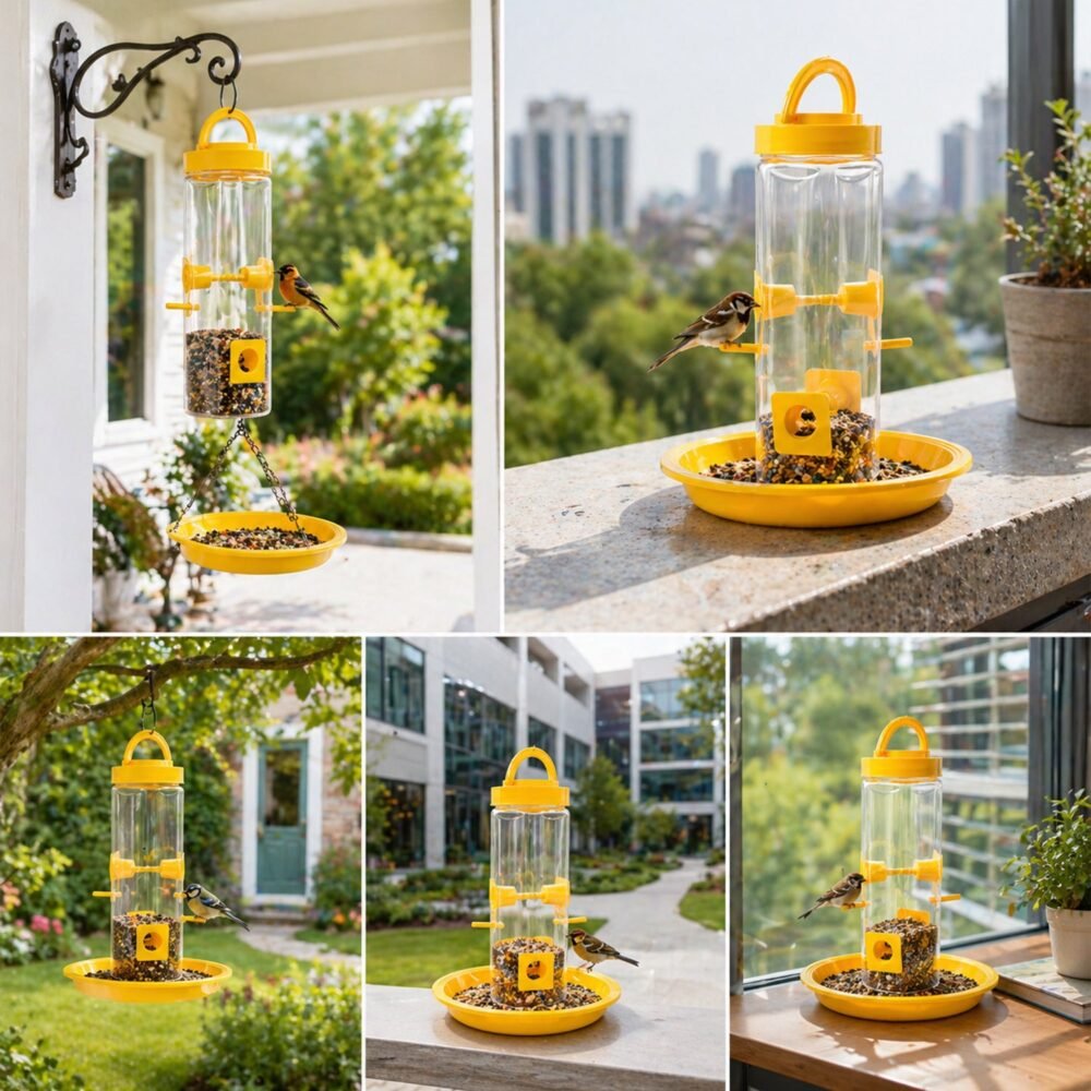 Hanging Bird Feeder – Multi-Port Design for Garden & Balcony