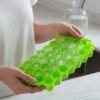 Honeycomb Silicone Ice Cube Tray with Lid – Hexagon Shape Design