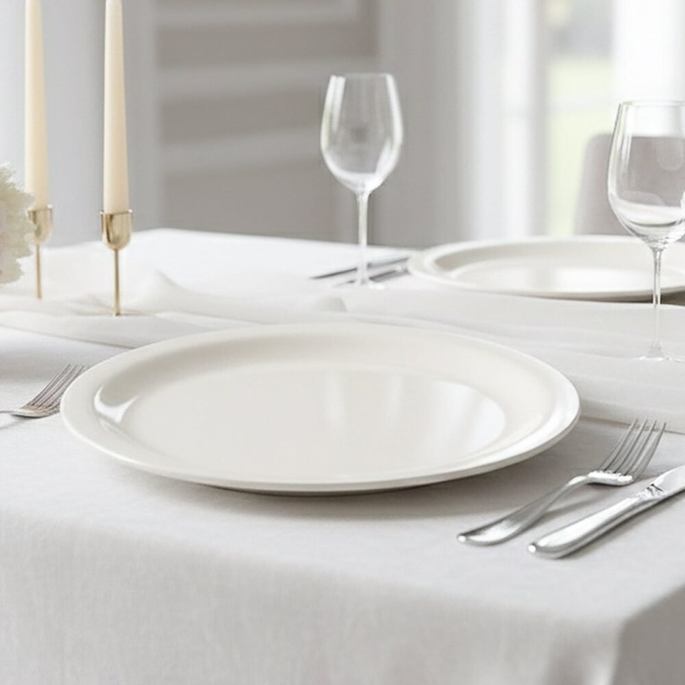 Round Dinner Plate 28cm – Durable & Heat-Resistant Serving Plate