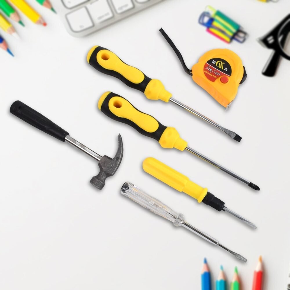6-in-1 Hand Tool Kit – Durable Screwdrivers with Compact Case