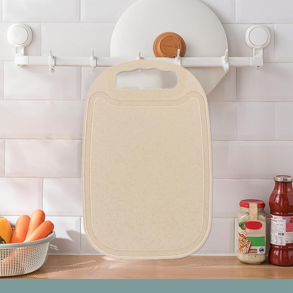 Plastic Chopping Board 34x23 cm – Durable, Non-Slip with Handle