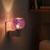 Plug-In Aroma Diffuser Lamp – Purple Mosaic Glass Night Light