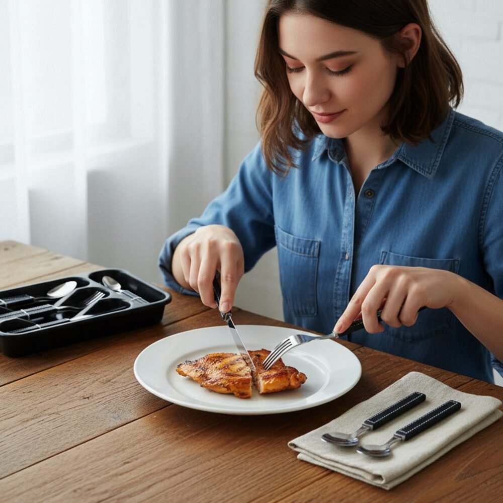 03_f074506b-bcec-45c0-a10d-68e4d1f4a10f.jpg Stainless Steel Cutlery Set – 24-Piece with Plastic Handles & Tray