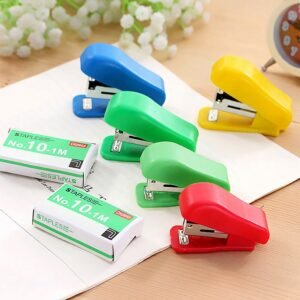 Mini Stapler Set – 20 Pcs with Assorted Colors & Staples