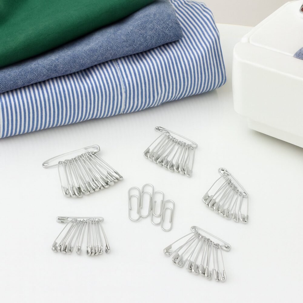 Metal Safety Pin Set – Durable Multipurpose Tailoring & Repair Kit