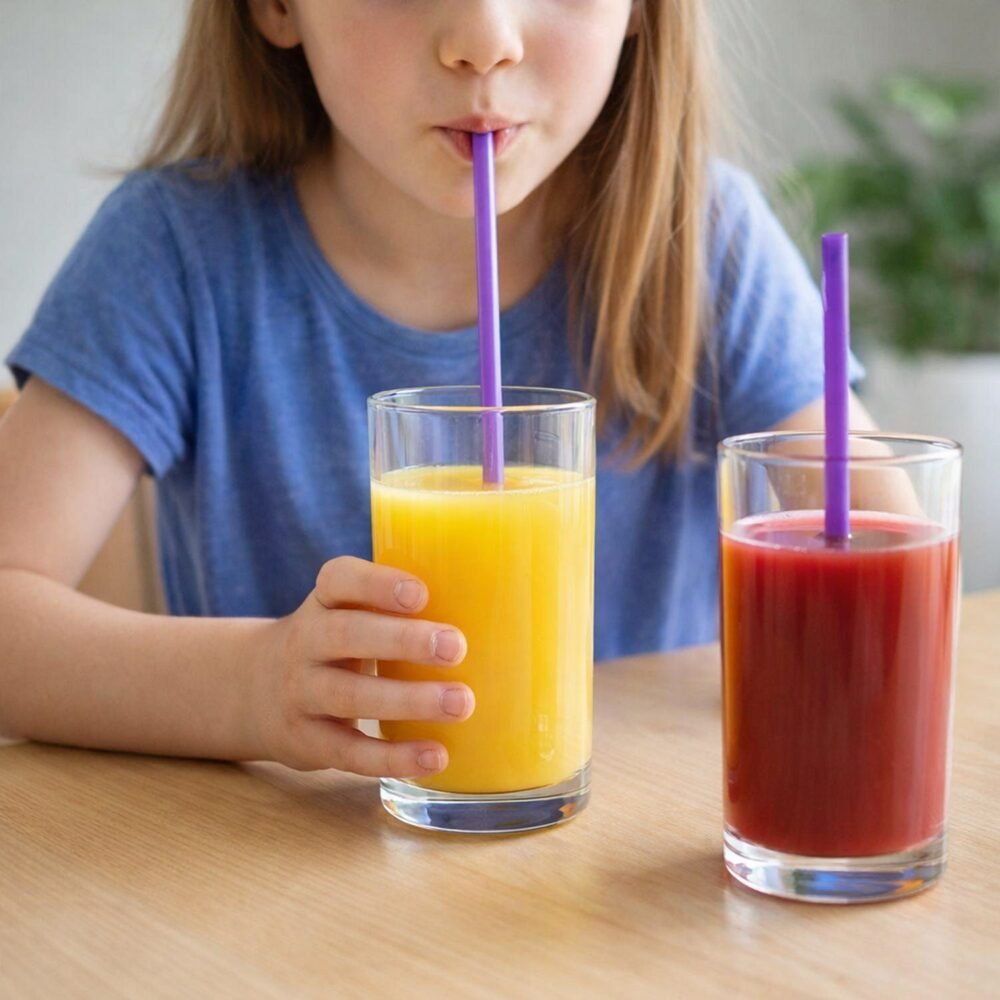 Reusable Plastic Drinking Straws – Pack of 10 Durable Straws