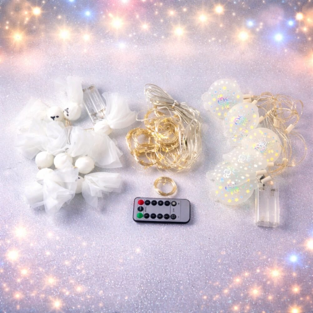04Light.jpg Decorative LED String Light Set – Stylish Mix Design for Home Decor