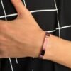 Rose Gold Open Cuff Bracelet – Adjustable Minimalist Kada