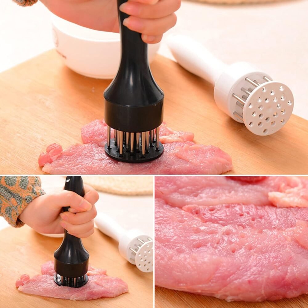 04_206626be-931b-4403-8a66-dd2c38282a54.jpg Meat Tenderizer Tool ñ Stainless Steel Needle for Juicier Meats | ToolMate Pro