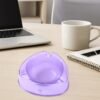 Transparent Purple Plastic Ashtray – Durable Heat-Resistant Design