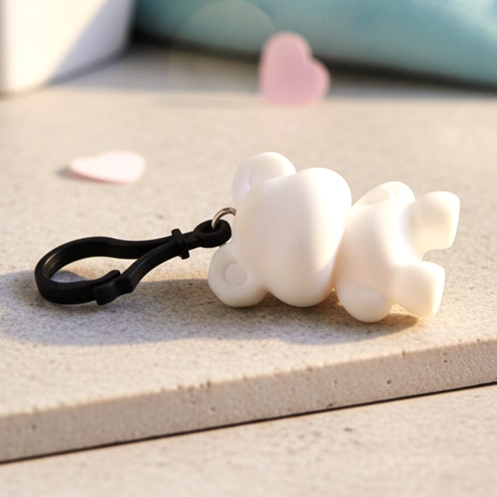 Bear Figure Keychain – Cute Cartoon Clip Charm