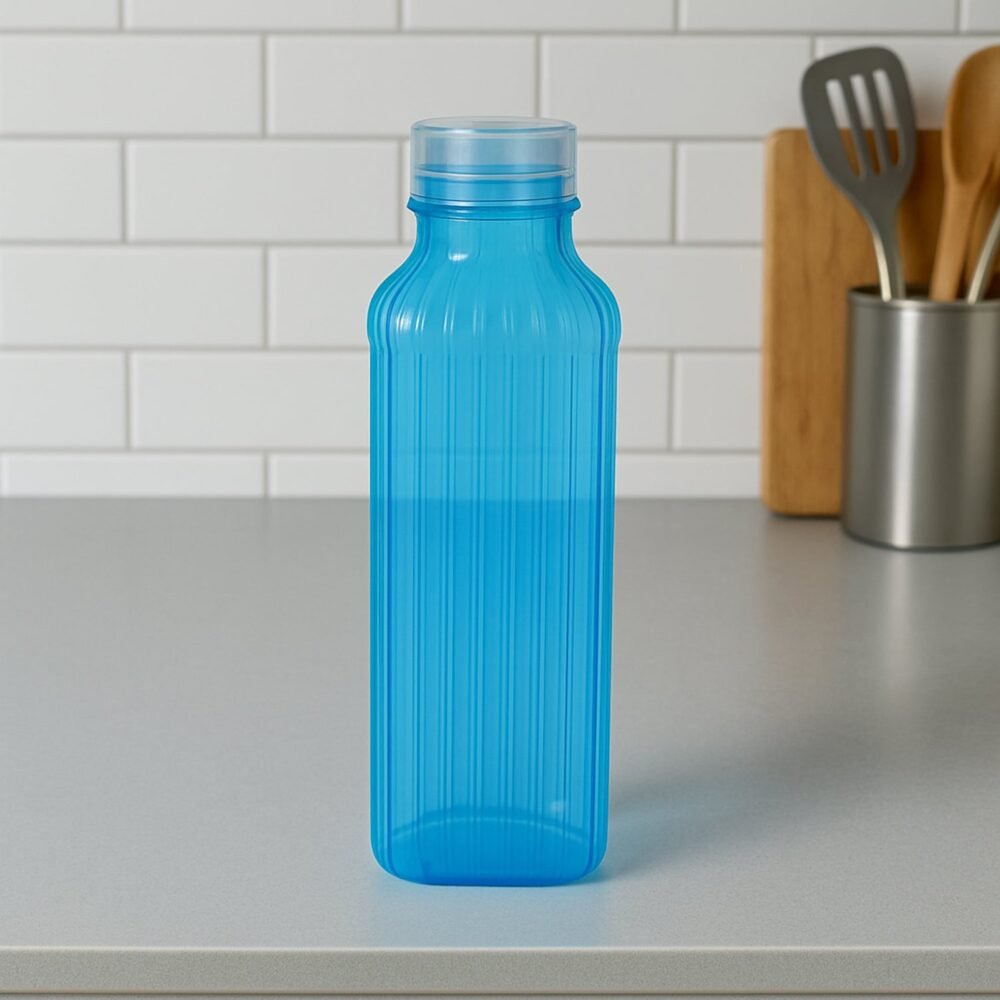 Transparent Fridge Water Bottles – Set of 3 BPA-Free Plastic