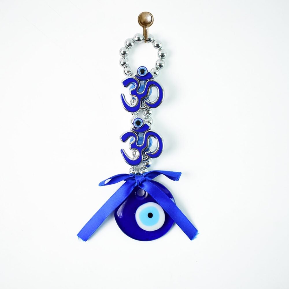 Double OM Evil Eye Hanging – Spiritual Protection Decor