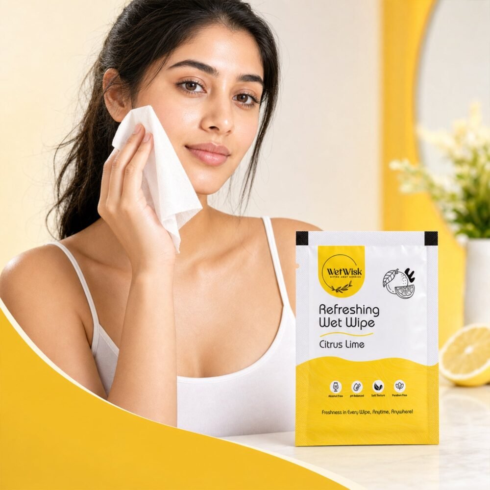 Citrus Lime Wet Wipes – Refreshing & Gentle Face, Hand & Body Cleansing