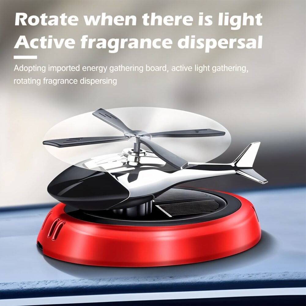 Solar Helicopter Car Air Freshener – Eco-Friendly Rotating Diffuser