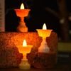 Water Sensor LED Diyas Set – Flameless White Decorative Lights
