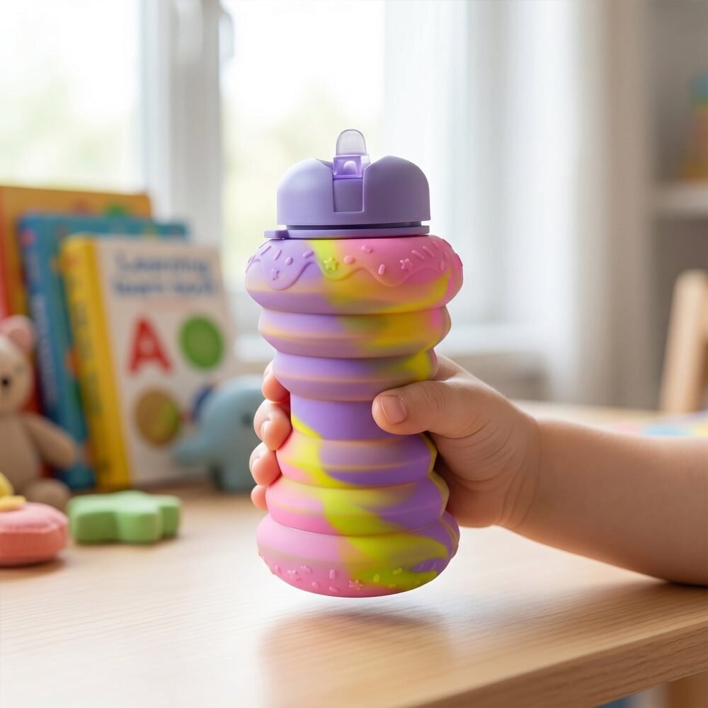 Foldable Silicone Sports Water Bottle – Compact & Leak-proof Design