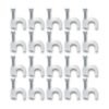 Plastic Cable Clips – Durable Steel Nail Wire Holders, 20 Pcs