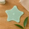 Silicone Star Shaped Sink Strainer – Mint Green Hair Catcher