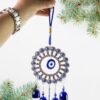 Om Evil Eye Wind Chime – Protective Spiritual Home Decor