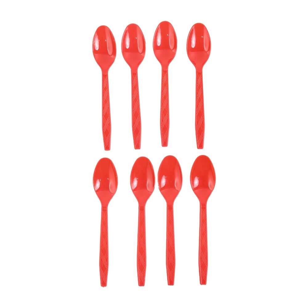 Reusable Plastic Spoons Set of 8 – Durable & Lightweight Dining