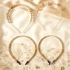 Designer Hair Band Set – Elegant 8-Piece Pearl & Floral Collection