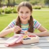 Plastic 3 Compartment Lunch Box for Kids – Organized & Portable