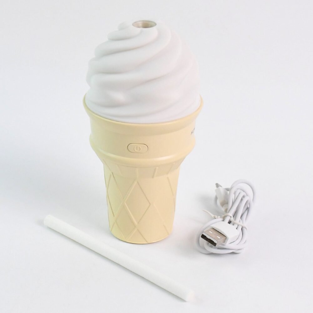 Ice Cream Cone Humidifier – Portable Air Freshener with LED