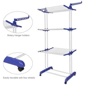 Stainless Steel Clothes Drying Rack – Foldable & Mobile
