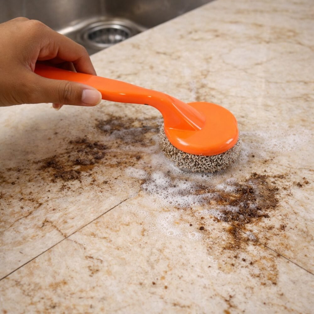 Heavy Duty Cleaning Scrubber Set – Long Handle for Tough Stains