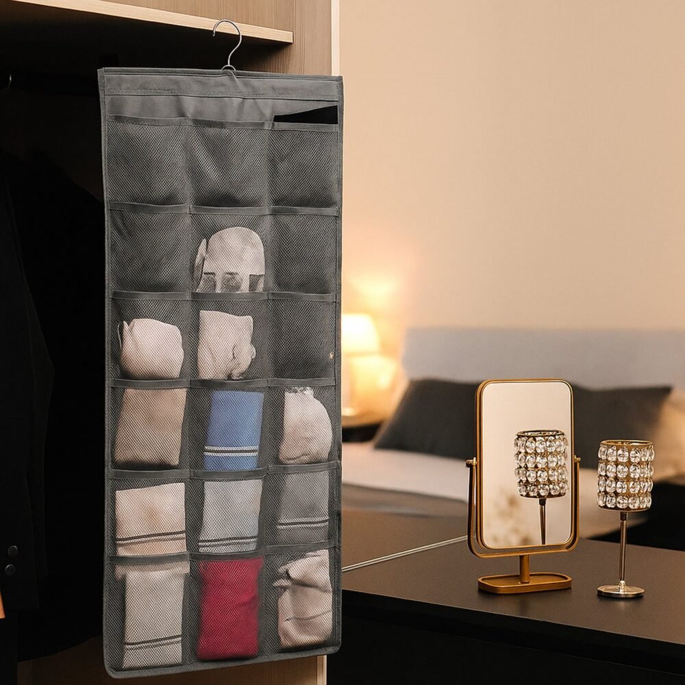 04_Hanging-Bag.jpg Under Garment Organizer – Foldable Multi-Pocket Hanging Storage Bag