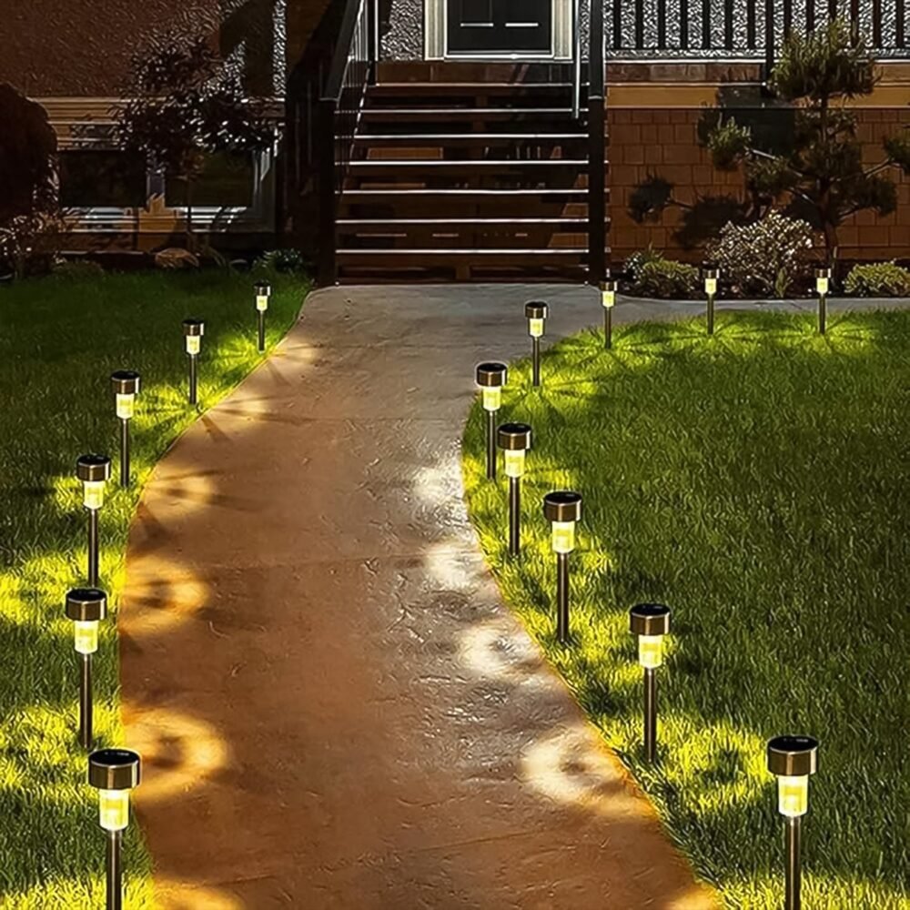 Solar Garden Pathway Lights – Durable Stainless Steel Outdoor LEDs