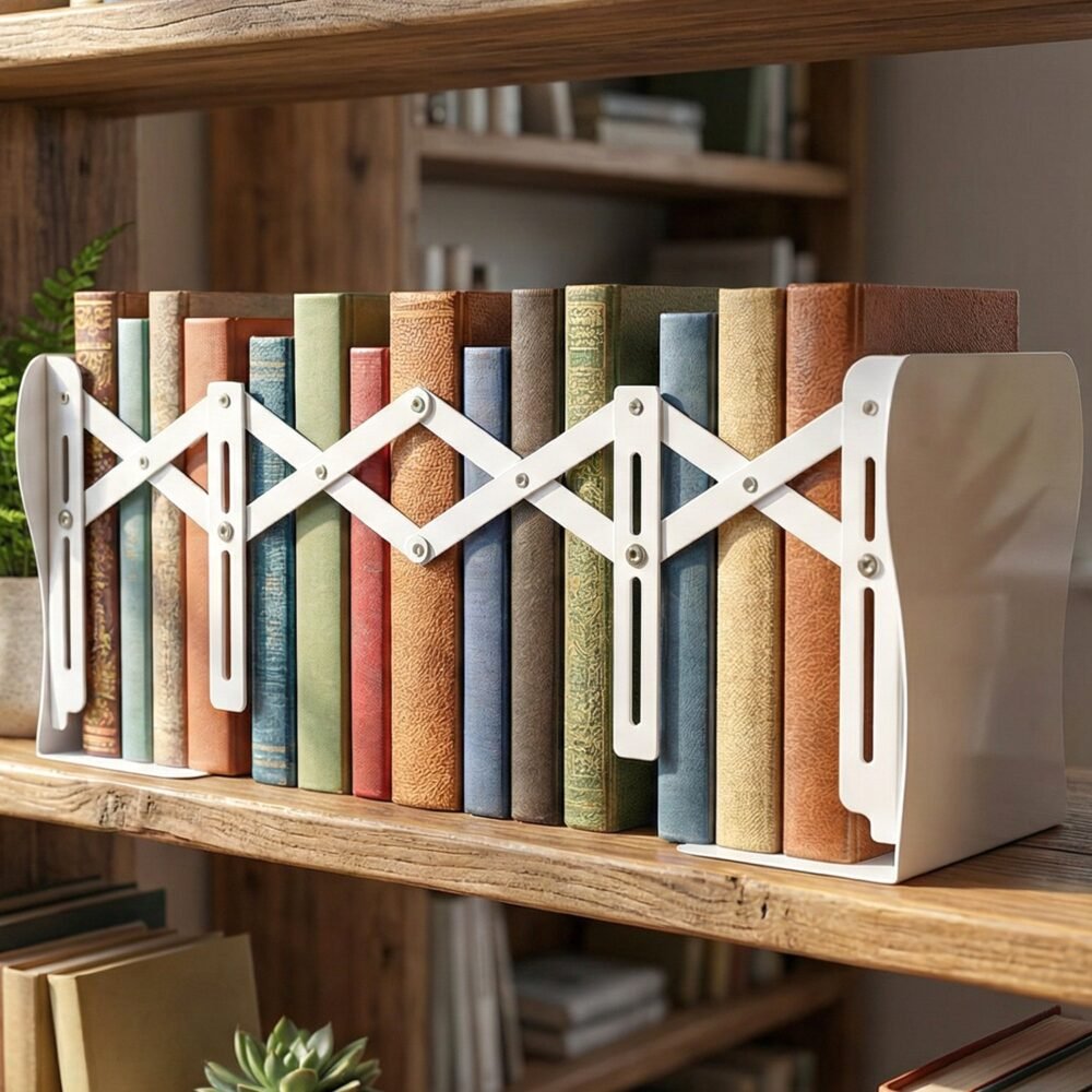 04_b6d5aa97-3d65-4d02-afb2-56d95518a58e.jpg Adjustable Telescope Iron Desk Book Stand – Expandable Organizer