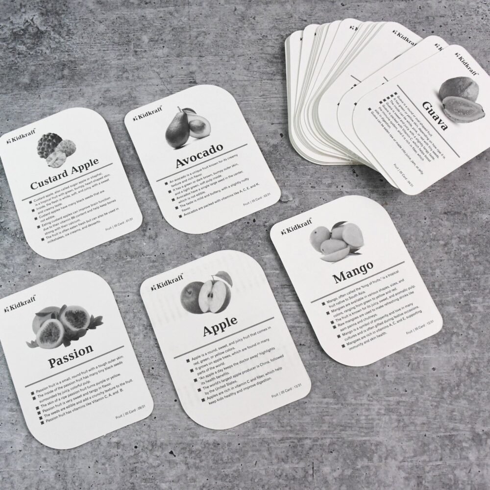 Fruit Flashcards – Durable 32-Piece Early Learner Set