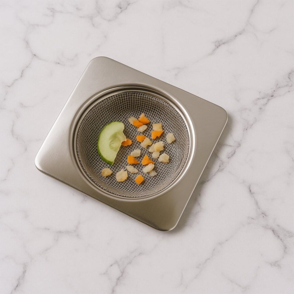 Stainless Steel Sink Strainer – Rustproof Square Filter
