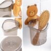 Teddy Bear Toothbrush Holder – Cute Wall-Mounted Kids Organizer