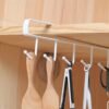 Metal Under-Shelf Storage Rack – 6 Hooks for Easy Organization