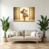 Ganesha Religious Wall Art – Vibrant 3 Panel MDF Frame