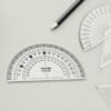 Geometry Set – 4-Piece Transparent Plastic Ruler Kit