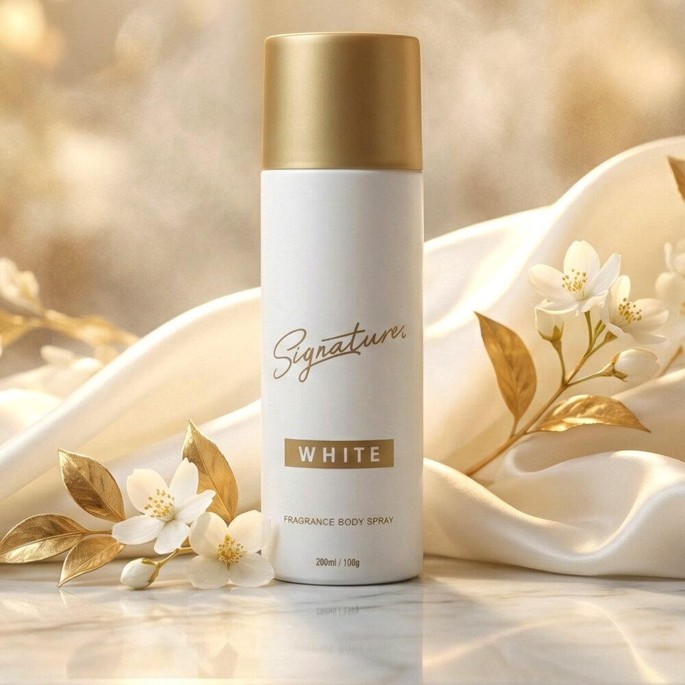 Signature White Body Spray – Long Lasting Fresh Fragrance for Men