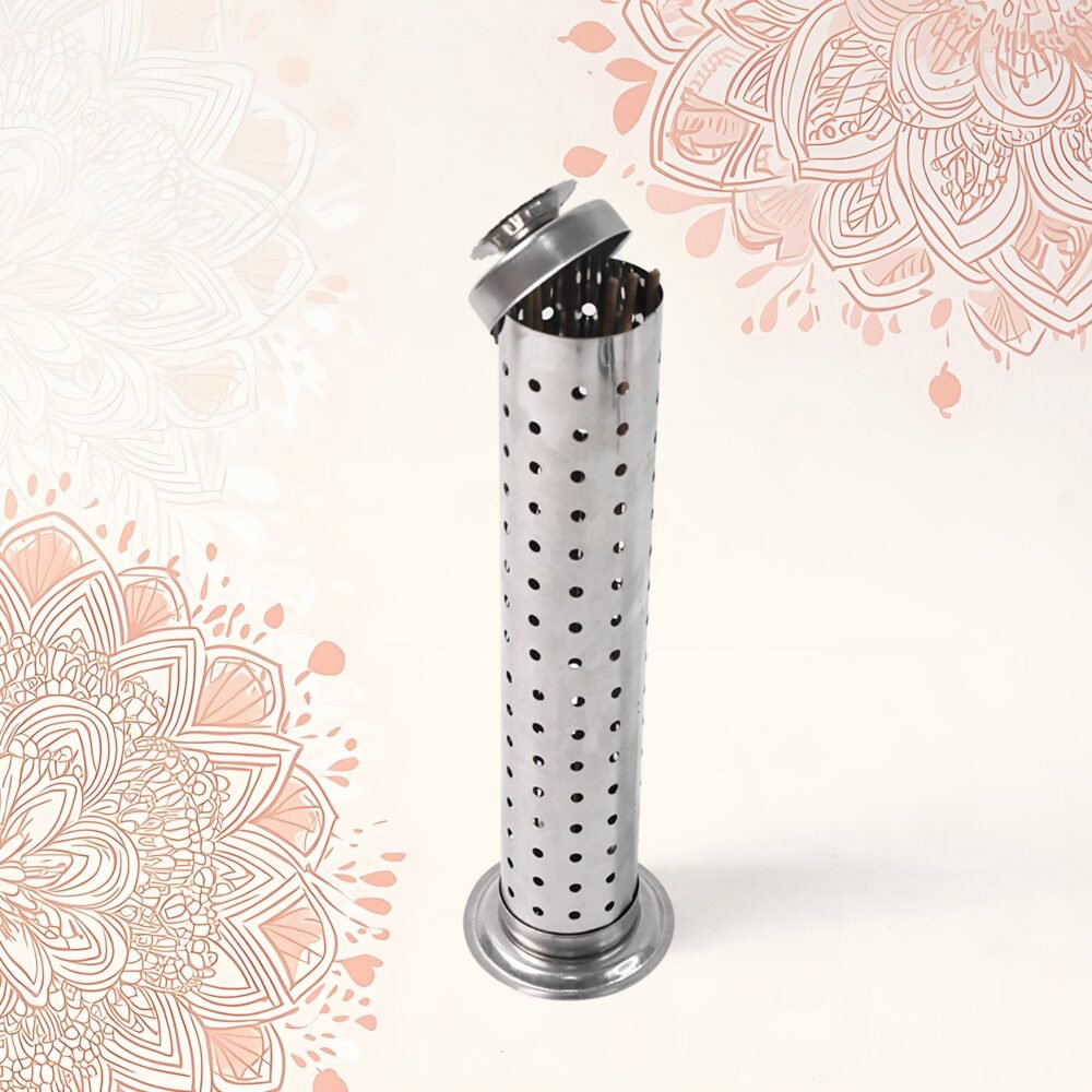 04_ee191f2c-8c3a-4235-816c-d57bbf560de7.jpg Stainless Steel Agarbatti Stand – Safe Ash Catcher for Puja