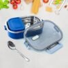 Steel Lunch Box – Airtight, Leak-Proof, Dual Compartment 1000ml