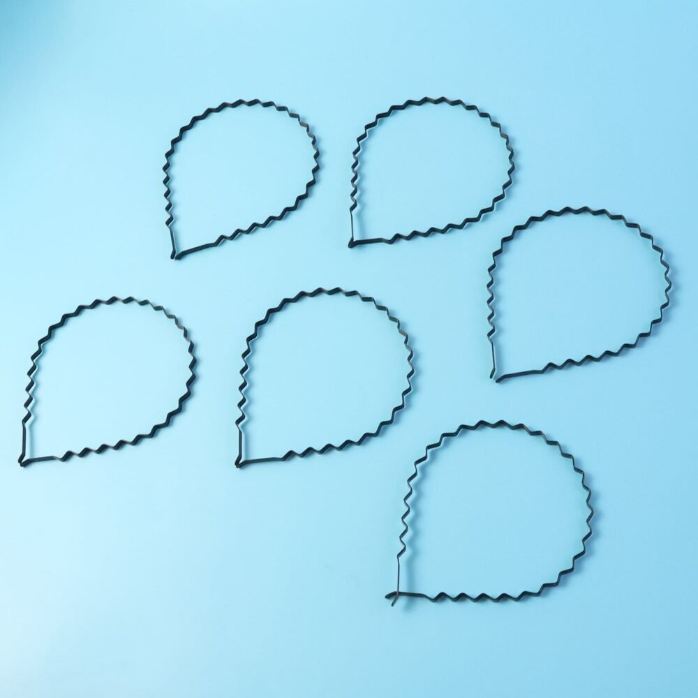 Metal Zigzag Hair Bands – Non-Slip Flexible Headbands (6 Pc)