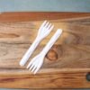 Compostable Bagasse Forks – Strong Eco-Friendly Disposable Cutlery 10-Pack