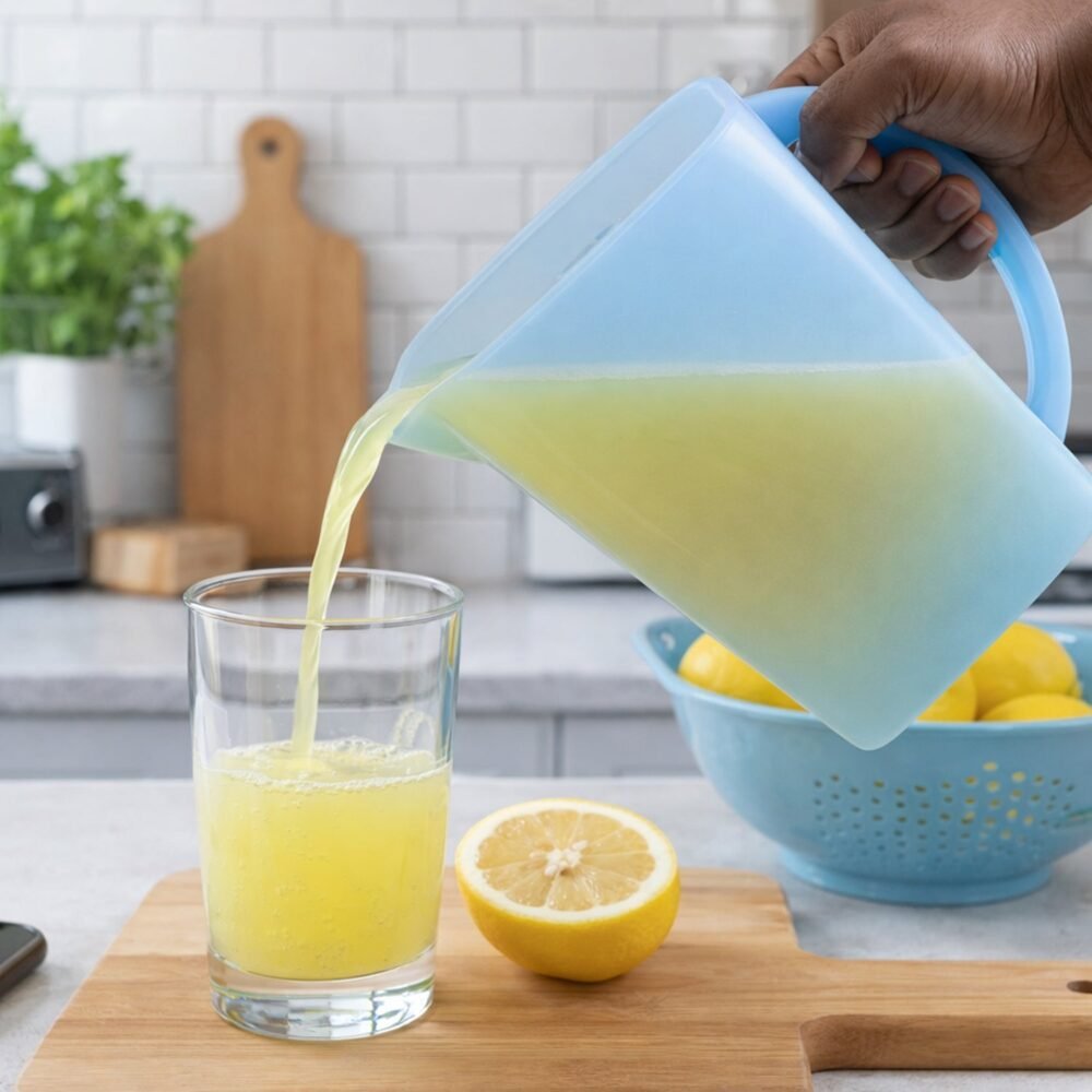 Water Jug with Lid & Handle – Easy Cool Lemon Set 2200ml