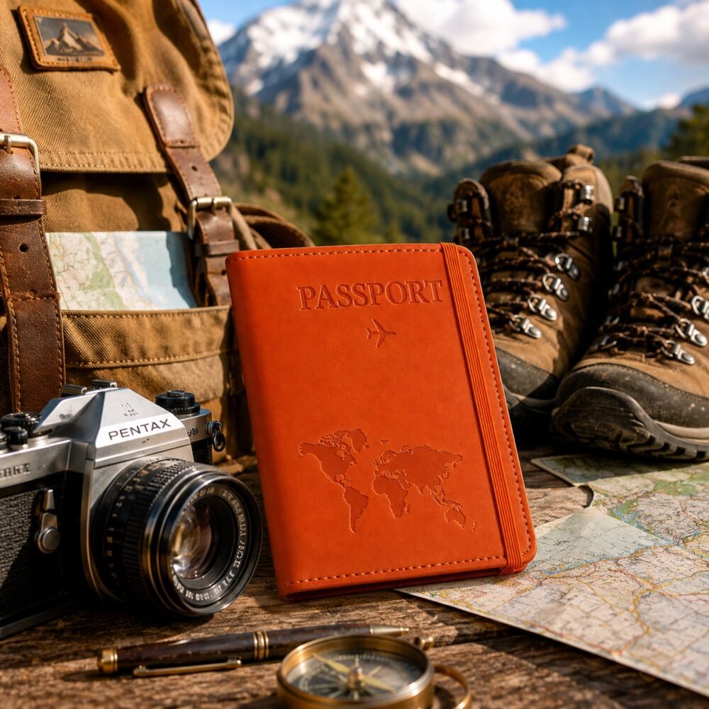 Travel Passport Holder – Durable PU Leather Multifunction Wallet