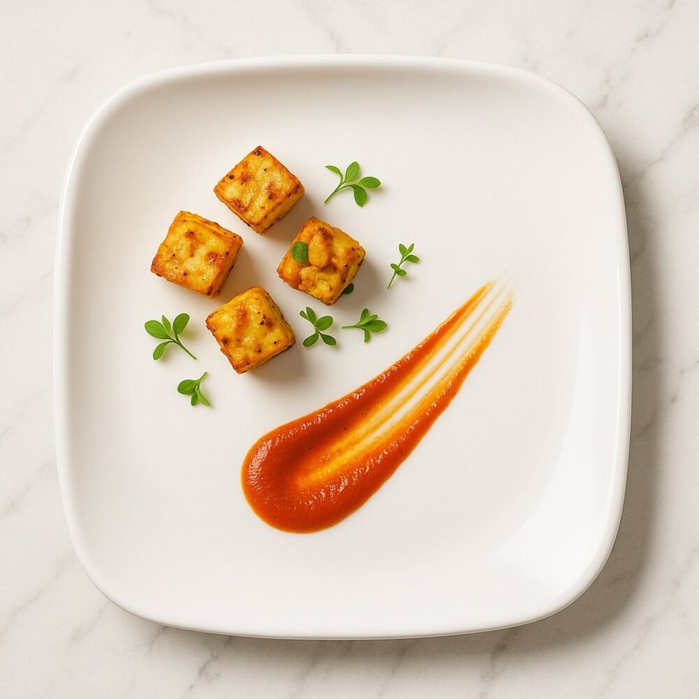 Square Plastic Dinner Plate – 20 cm Durable & Easy Clean